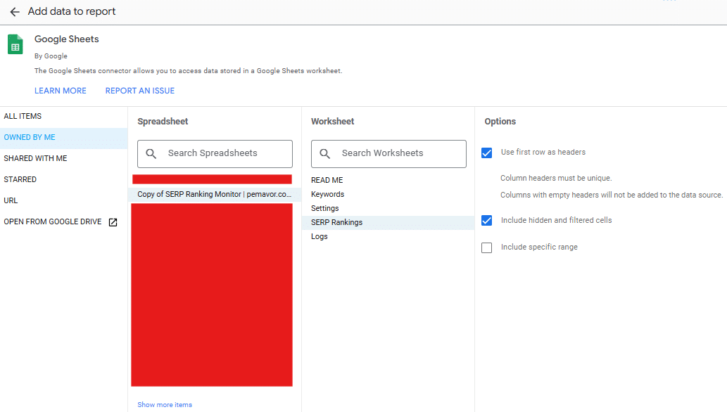 Visualize SERP Results with Looker Studio & Google Sheets